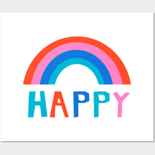 Happy Rainbow Posters and Art